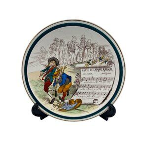 Creil Montereau Sujets Musicaux 8.5" Plate Lucie De Lammermoor Donnizeti 1900s